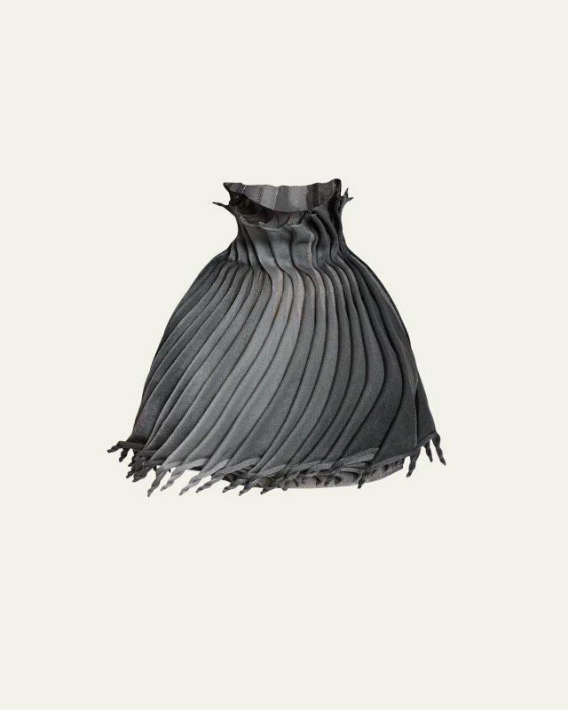 Sculptural Pleated Crop Halter Top